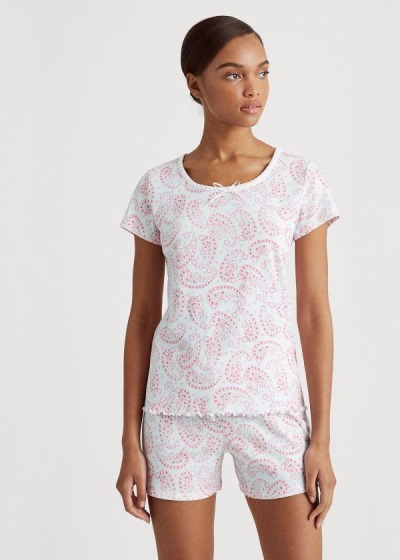 Women's Ralph Lauren Paisley Boxer Pajama Sets | 740386FIT